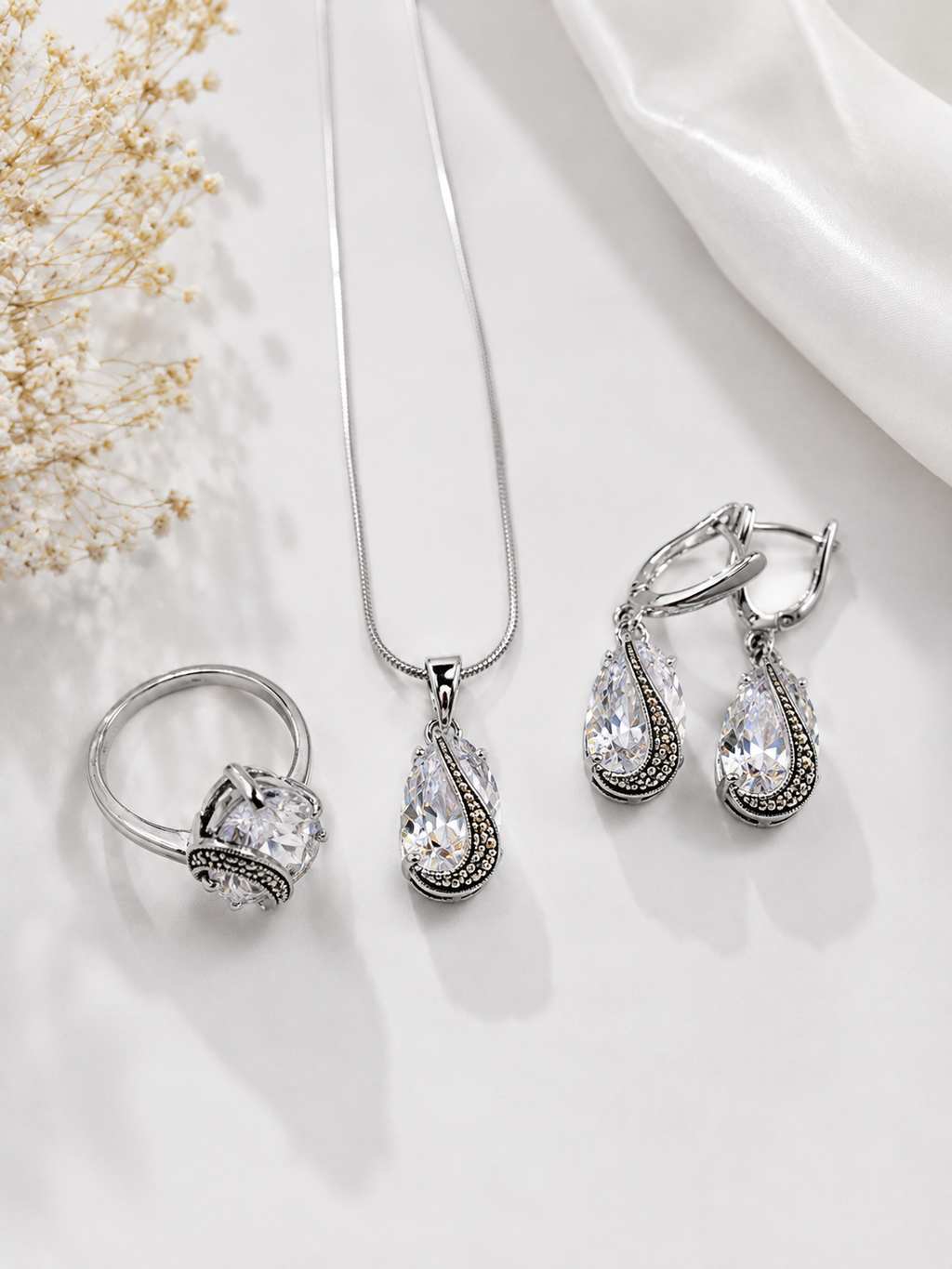 Crystal Teardrop Edit — Jewellery Set