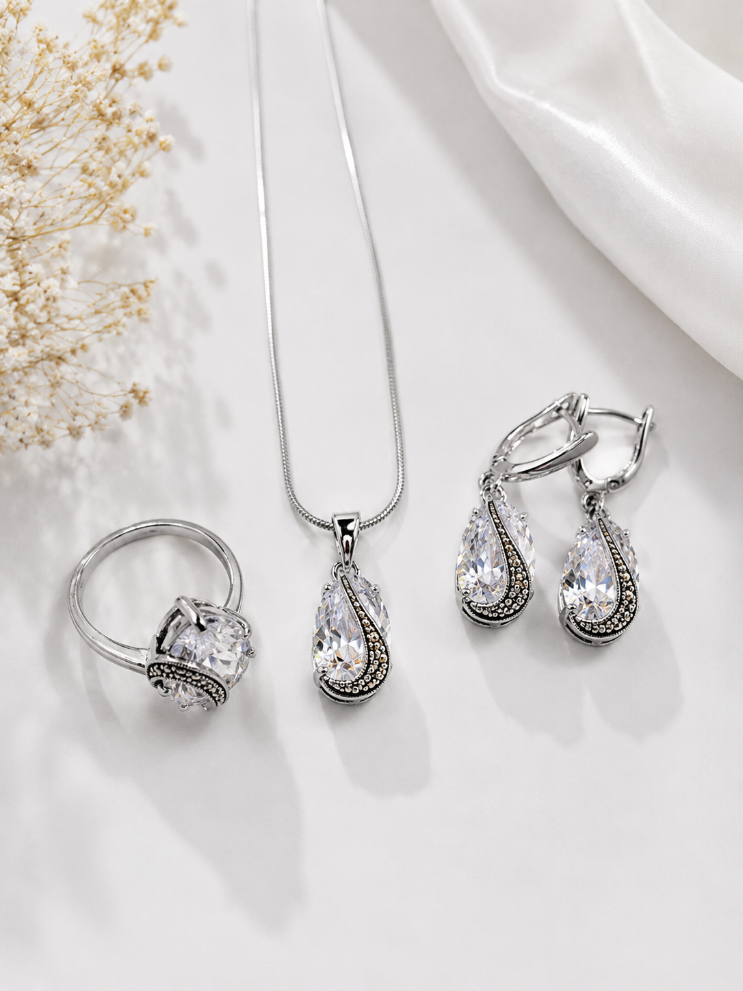 Crystal Teardrop Edit — Jewellery Set