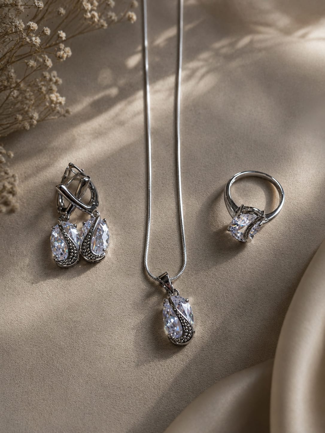 Crystal Teardrop Edit — Jewellery Set